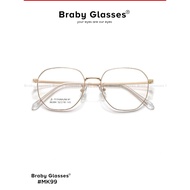 Gọng kính cận dẻo vuông nam nữ Braby Glasses chất liệu titanium gọng mảnh siêu nhẹ thiết kế sang trọ
