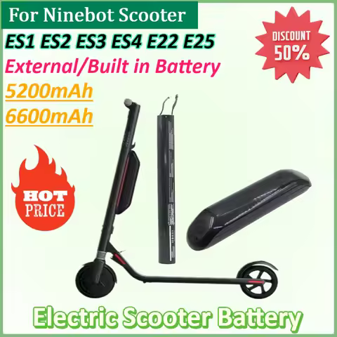 New 36V 5200mAh/6600mAh for Ninebot Scooter ES1 ES2 ES3 ES4 E22 E25 Electric Scooter Internal Built 