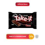 Delfi Take-It 4 Fingers Dark Cokelat Wafer 35 g