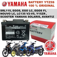 BATTERY YAMAHA 100% ORIGINAL BATTERY LC135 Y15ZR FZ150 EGO-S NOUVO -LC YUASA YTZ5 THAILAND BTD003/YT