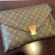 LOUIS VUITTON 中古老花手拿包 公文包袋 M53522