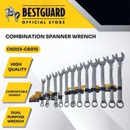 Bestguard C6003-C6015 CHROME VANADIUM STEEL COMBINATION SPANNER WRENCH 8MM-20MM