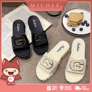 Ready Stock MICOLE S195 Casual G Sandal Women’s Sandals Kasut Wanita Murah Shoe Girl Flat Shoes Trav