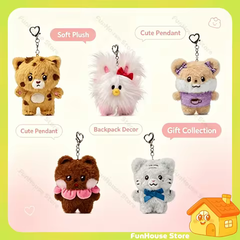 ILLIT DEARLIT Ver.2 Keychain Cute Cos Animal Stuffed Pendant Backpack Ornament Idol Collection Birth