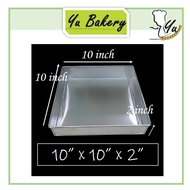 6”/7”/8"/9"/10" inch/inci Square Cake Pan Baking Mould Loyang Kuih Talam/Brownies/Kek Empat Segi/Pet