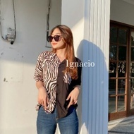 KEMEJA Shirt Oversized Shirt/ Patterned Shirt/ Oversized Top/ animal print/