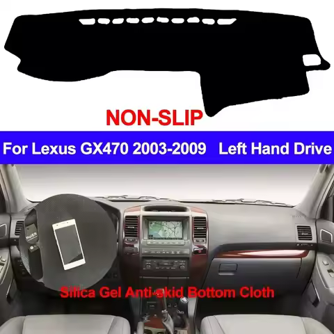 Car Dashboard Cover Silicone Non-Slip For Lexus GX470 2003 2004 2005 2006 2007 2008 2009 Carpet Anti