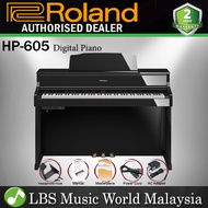 Roland HP605 PE L 88 Keys Digital Piano with SuperNatural Technology Polished Ebony (HP 605)