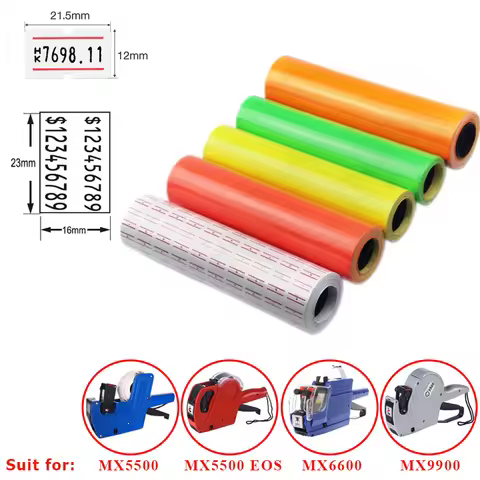 5000 Price Label Tag for MX5500/MX6600/MX9900 MOTEX MX-5500 EOS Single Line Double Row Guns Refill I