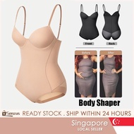 【SG】Women Body Shaper Bodysuits Full Shapewear Built-In Bra Sexy Tummy Control Slim Lingerie With Un