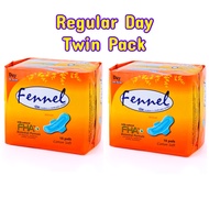 Fennel Herbal Cottony TWIN Reg Day Sanitary Pad: Antibacterial Deodorize Anti-itch Soothe Menstrual 