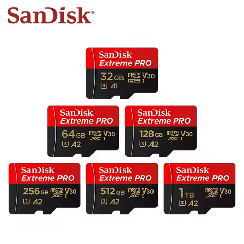 Sandisk Extreme PRO Micro SD Card 128GB 256GB U3 4K V30 A2 Class 10 Flash Card 512GB 64GB MicroSD/TF