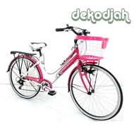 SEPEDA CTB PEREMPUAN DEWASA PHOENIX STAR UKURAN 26 7SP KERANJANG