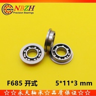 Flange Bearing F685K Open Type F685W3.5 ZZ F618/5 DDLF-1150 5 * 11 * 3 * 3.5 LCZH