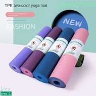 JENNIFERDZ Yoga Mat, Double Sided Anti-skid Pilates Mat, Health TPE Foldable Non-slip Gymnastics Mat Pilates