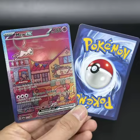 1Pcs Diy Pokemon Tcg Mew Ex 053 English Trading Card Game Children Gift