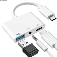 BACKSTREET4FZS Type-C to 3.5m Tablet USB Splitter 3 in 1 Data Transmission
