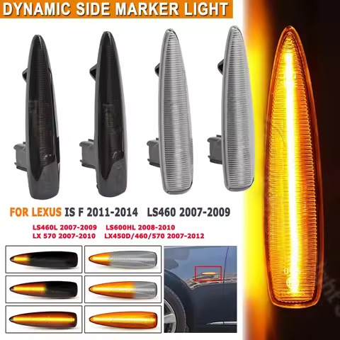 For Lexus IS F LS460 LS460L LS600h LS600hL LX570 LX450D Scroll Car LED Dynamic Turn Signal Lamp Side