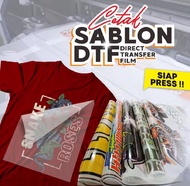 Cetak sablon DTF untuk KAOS JAKET SWEATER HOODIE Bisa setrika sendiri Di rumah /Stiker Sablon s