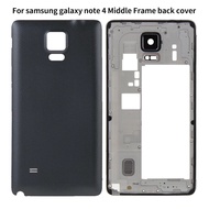 Note4 Full Housing For Samsung Galaxy Note 4 Middle Frame Plate Bezel + Back Door Battery Cover N910