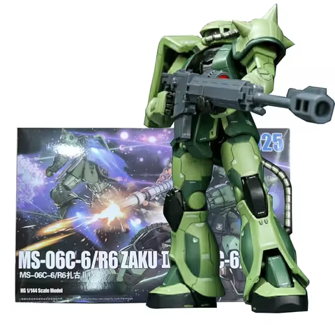 Gaogao Model Hg 1/144 GTO MS-06C-6/R6 Zaku 2 Type C-6 Assembly Model High Quality Collectible robot