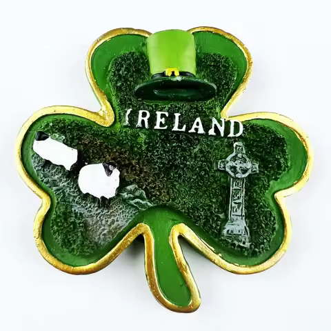 Ireland Fridge Magnets Clover Fedora Hat Fridge Stickers Wedding Gifts Home Decor Ireland Tourism So