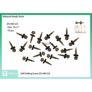 Self Drilling Screw DS-HW 525 #10 x 1" Skru Penggerudian Sendiri 10pcs