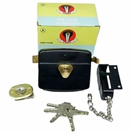 Cobra Black Automatic Iron Gate Door Lock Computer Key