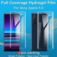 Back Hydrogel Film for Sony Xperia 1 Pro-I 10 Plus Lite 10 5 Xperia XZ1 XZ2 XZ3 XZ2 Compact XZ Premium XA3 XA2 Ultra Full Cover Soft Screen Protector Film