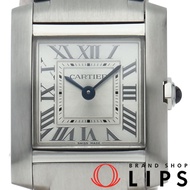卡地亞 Tank Française SM 女士腕錶 WSTA0065，附錶盒、保固卡，不鏽鋼材質，銀色，拋光處理，成色極佳 [二手]