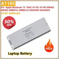 Replacement Laptop Battery A1185 10.8V 5200mAh for Apple Macbook 13" MAC A1181 A1185 MB402 MB403 MB8