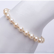 新品现货akoya施家珍珠手链女镀18k金珠手串手链淡粉色珍珠小众款Akoya Shi Family Pearl Bracelet Female Plated 1820250725