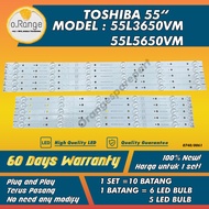 55L3650VM / 55L5650VM TOSHIBA 55" LED TV BACKLIGHT (LAMPU TV) TOSHIBA 55 INCH LED TV BACKLIGHT 55L36