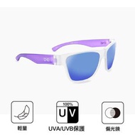 Optic Nerve - 童裝偏光太陽眼鏡 Tag Matte Crystal W/ Purple w/ Polarized Smoke Blue Zaio