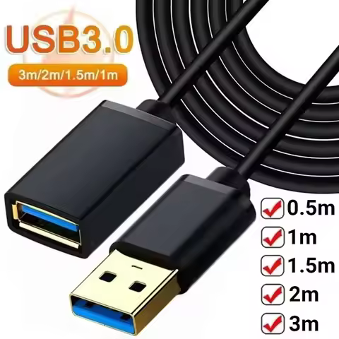 USB 3.0 2.0 Extension Cable Extender Cord Fast Extension Data Transfer Wire 0.5/1/1.5/2/3M for Smart
