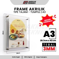 A3 3mm Acrylic Frame Wall Poster Frame/ Acrylic Menu Display/