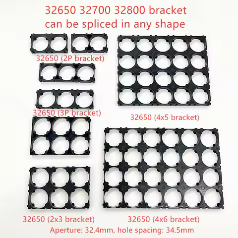 10-50PCS 32650 32700 32800 Battery Holder With Card Slot Splicing Fixed Combination Connection Base 