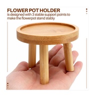 Wooden Plant Holder Stool Small Round Table for Potted Plant Fish Tank Indoor Plant Pot Display Stand 2Pcs