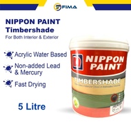 NIPPON PAINT Timbershade 5 Litre* (Color White 145 )Water Based Acrylic Paint