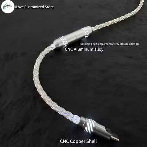 8K Keyboard cable Magnetic axis Keyboard Cable Single Crystal Copper 8-strand braid Mechanical Keybo