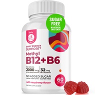 DR. MORITZ Vitamin B6 B12 Gummies for Adults & Kids - Sugar-Free 2000 mcg Methyl B-12 and 32 mg B-6 