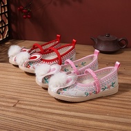 Hanfu Shoes Girls Antique Shoes Embroidered Shoes Chinese Style Children's Shoes Old Beijing Cloth Shoes Spring Hanfu Shoes✨0221✨