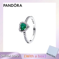 S925 sterling silver jewelry (with box)Pandora May Crystal Birthstone Elevated Green Heart Ring