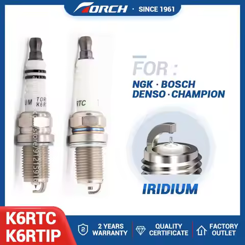 Spark Plug TORCH K6RTIP/K6RTC Fit for BKR6E IFR6B LIFAN 3707800A GEELY 113600179 CEBRIUM CELLIYA (53