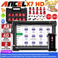 Ancel X7 HD 12V 24V รถบรรทุก Obd2 Scannerสแกนเนอร์เครื่องมือวิเคราะห์ระบบเต็มรูปแบบพร้อม40ฟังก์ชั่นร