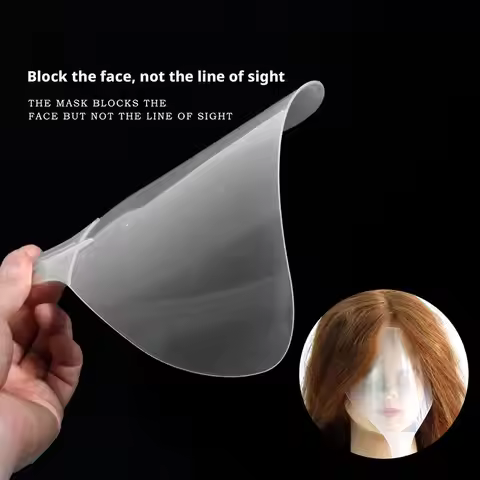 Clear Plastic Face Shiled Hairspray Face Visors Barber Hair Bang Cut Face Mask Cover Pads Hair Salon