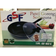 Teplon Wok Pan / Glass Lid Frying Pan