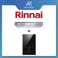 RINNAI RH-S65A-SSVR 60CM SLIMLINE HOOD + RINNAI RB-3012H-CB 2 ZONE INDUCTION HOB