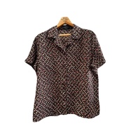 Vintage Shirt For Women Brown Size 45/Waist 45/Shoulder 16/Length 25 Elementz Second Hand Japanese M