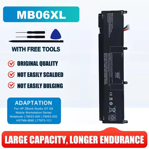 MB06XL Laptop battery For HP ZBook Studio G7 G8 Mobile Workstation Series Notebook L78553-005 L78553